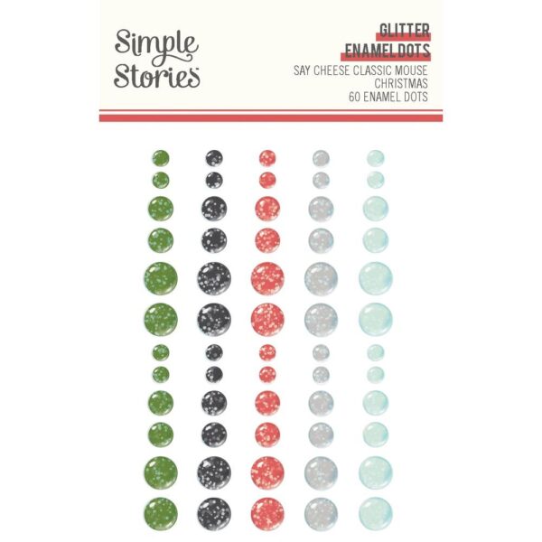 Simple Stories - Classic Mouse Christmas - Glitter Enamel Dots