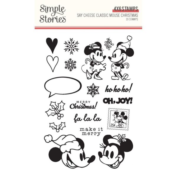 Simple Stories - Classic Mouse Christmas - Clear Stamps