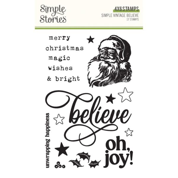 Simple Stories - Simple Vintage Believe - Clear Stamps
