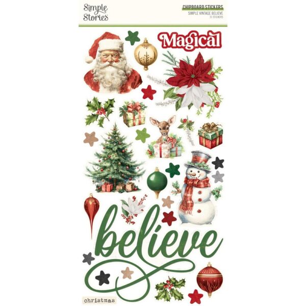Simple Stories - Simple Vintage Believe - Chipboard Stickers