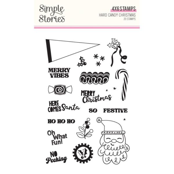 Simple Stories - Hard Candy Christmas - Clear Stamps