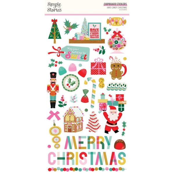 Simple Stories - Hard Candy Christmas - Chipboard Stickers