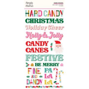 Simple Stories - Hard Candy Christmas - Foam Stickers