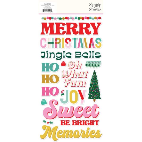 Simple Stories - Hard Candy Christmas - Foam Stickers - Image 2