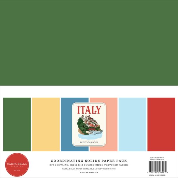 Carta Bella - Italy - Solids Collection Kit 12X12"
