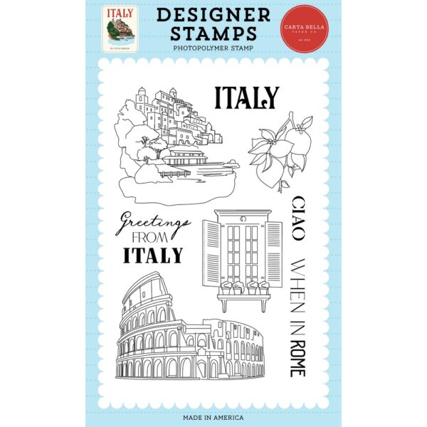 Carta Bella - Italy - Stamp Set, When In Rome