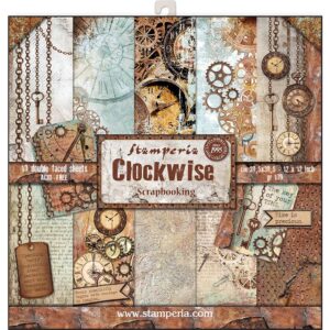 Stamperia - 12x12″ Paper Pad, Double Sided - Clockwise