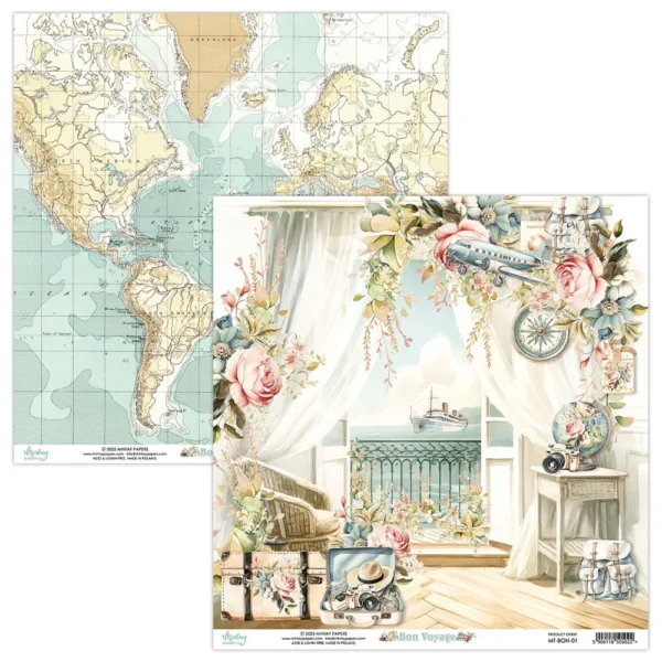 Mintay Papers - Bon Voyage - 12×12″ Paper Set - Image 8
