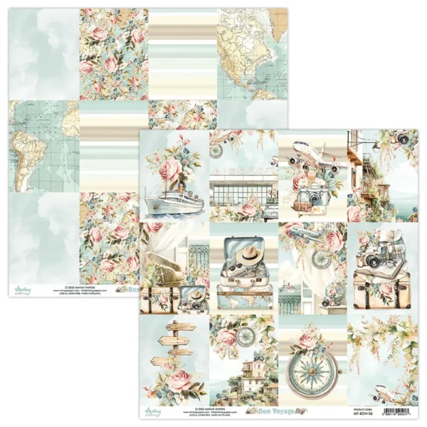 Mintay Papers - Bon Voyage - 12×12″ Paper Set - Image 4