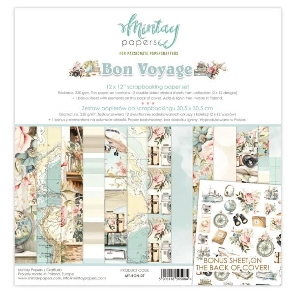 Mintay Papers - Bon Voyage - 12×12″ Paper Set