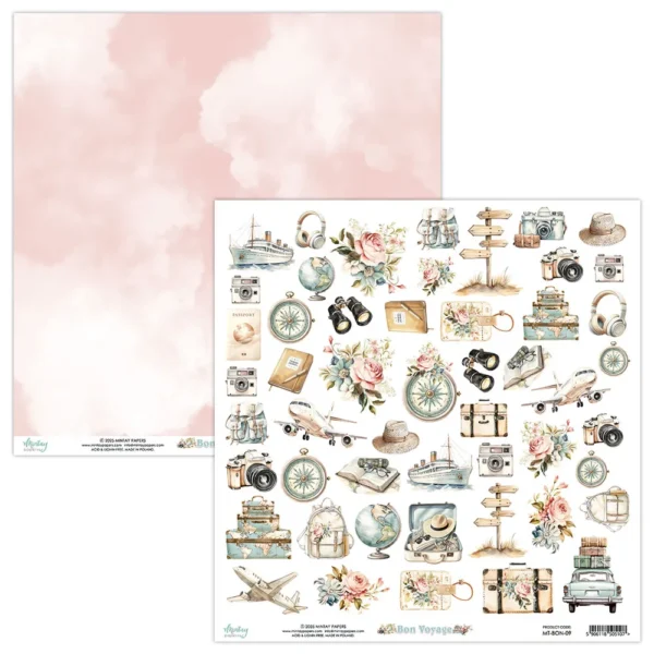 Mintay Papers - Bon Voyage - 12×12″ Paper Set - Image 6