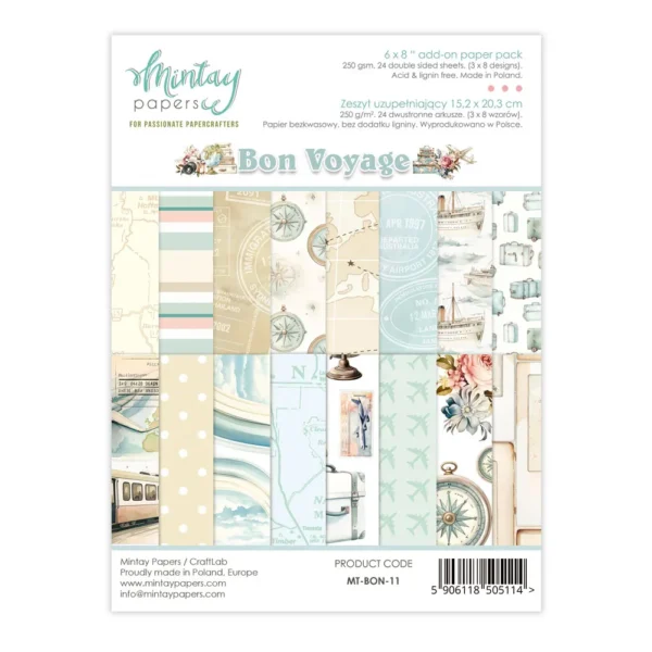 Mintay Papers - Bon Voyage - 6×8″ Paper Pad