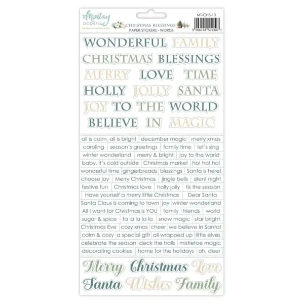 Mintay Papers - Christmas Blessings - Paper Stickers, Words