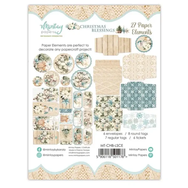 Mintay Papers - Christmas Blessings - Paper Elements - Image 2