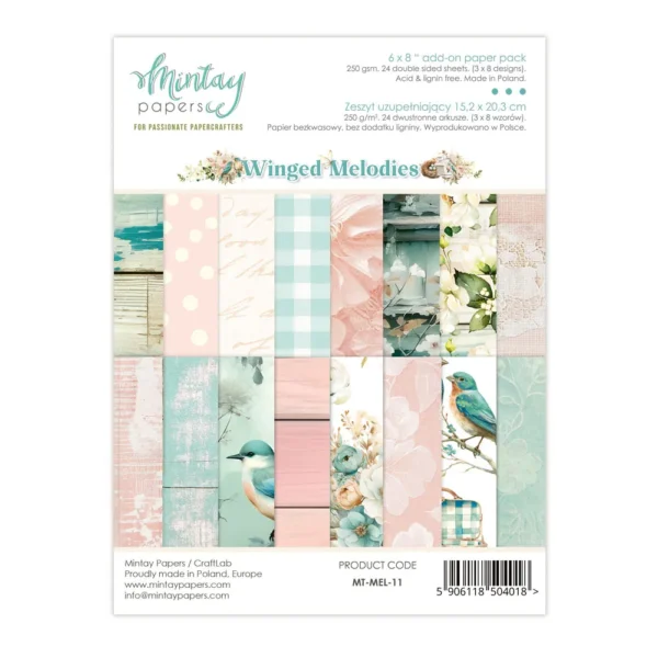 Mintay Papers - Winged Melodies - 6x8" Paper Pad