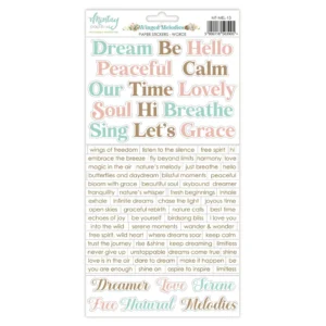Mintay Papers - Winged Melodies - Paper Stickers, Words