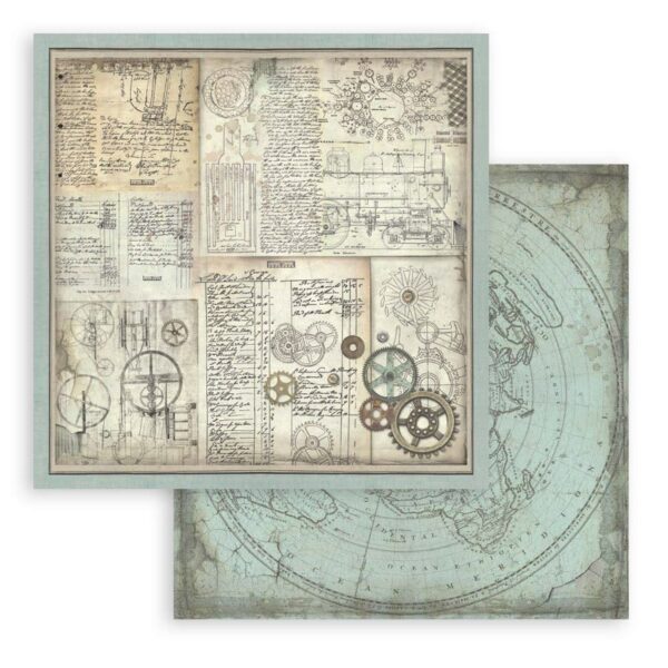 Stamperia - 12x12″ Paper Pad, Double Sided - Voyages Fantastiques - Image 6