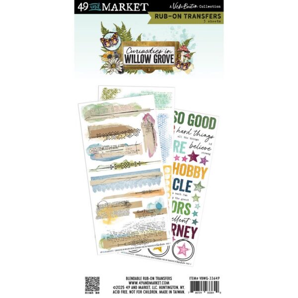 49 & Market - Curiosities In Willow Grove - Rub-on Transfers, Blendable