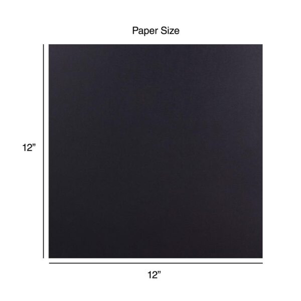 Harmony Hues 65# Cardstock 12"X12", 50/Pkg - Midnight Black - Image 3