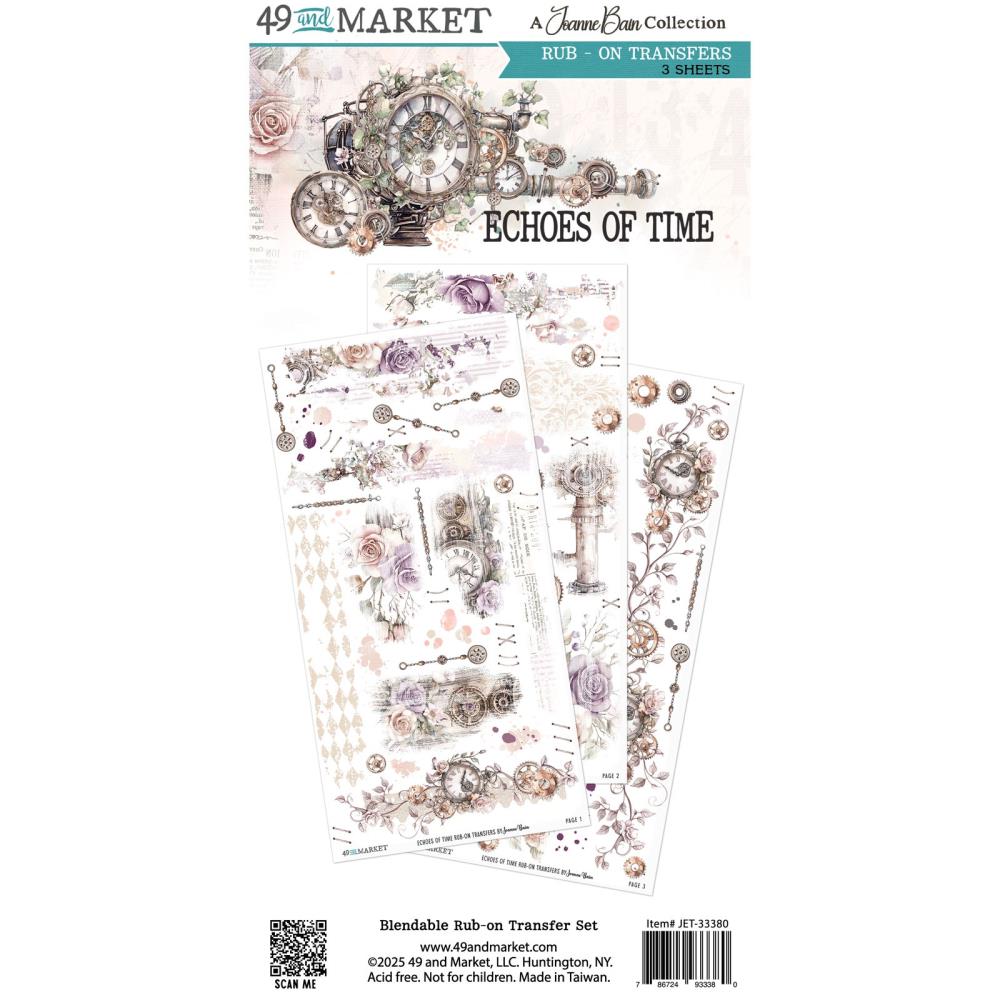 49 & Market - Echoes Of Time - Rub-On Transfer Set