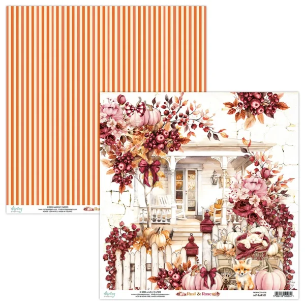 Mintay Papers - Rust & Rose - 12×12″ Paper Set - Image 6