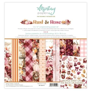 Mintay Papers - Rust & Rose - 12×12″ Paper Set