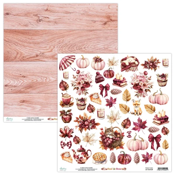 Mintay Papers - Rust & Rose - 12×12″ Paper Set - Image 8