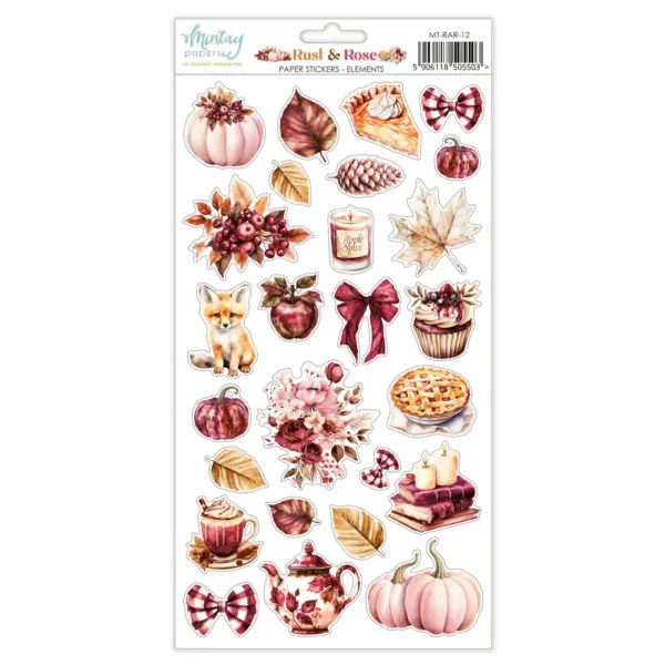 Mintay Papers - Rust & Rose - Paper Stickers, Elements