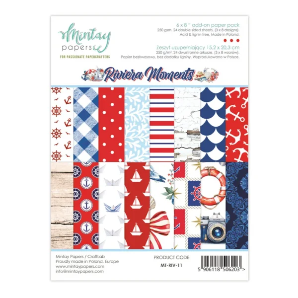 Mintay Papers - Riviera Moments - 6×8″ Paper Pad