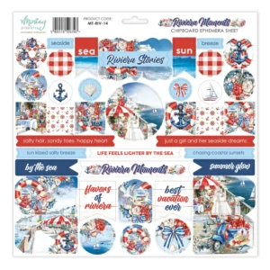 Mintay Papers - Riviera Moments - Chipboard Ephemera Sheet