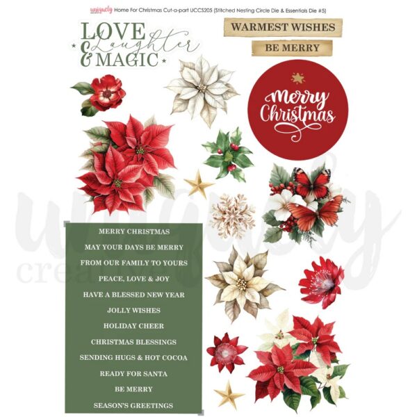 Uniquely Creative - Home for Christmas - Cut-a-Part Sheet