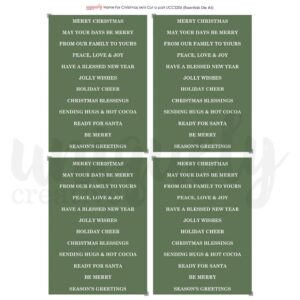 Uniquely Creative - Home for Christmas - Mini Cut-a-Part Sheet