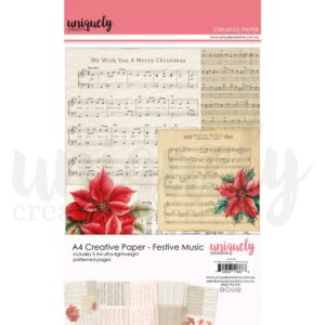 Uniquely Creative - Home for Christmas - A4 Creative Paper, Festive Music
