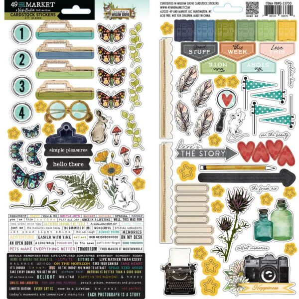49 & Market - Curiosities In Willow Grove - Cardstock Stickers