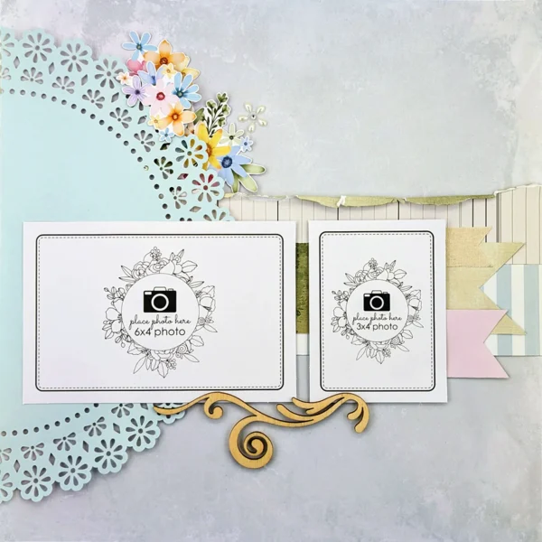 Uniquely Creative - Heart & Soul - Light Blue Lacey Circle Decorative Base Layer - Image 2