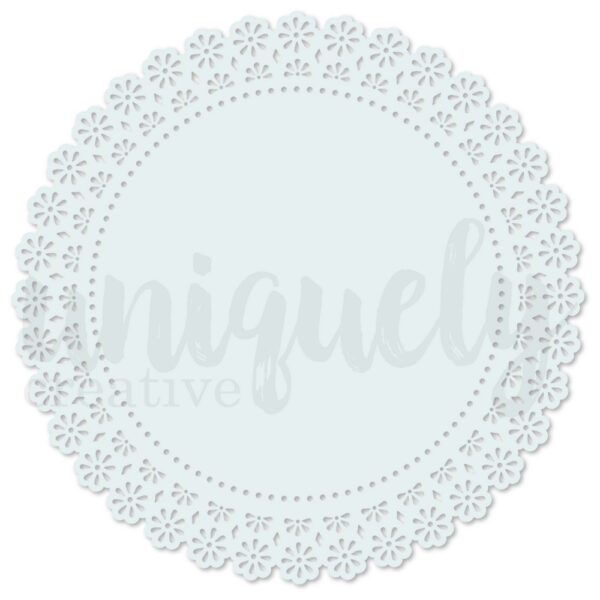 Uniquely Creative - Heart & Soul - Light Blue Lacey Circle Decorative Base Layer