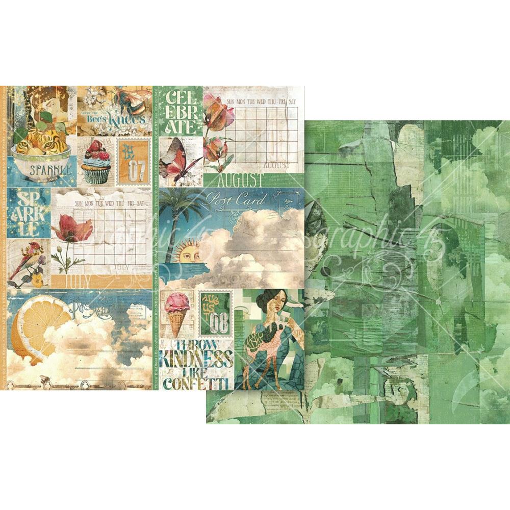 Graphic 45 - Journaling Through Time - Collection Pack 12"x12" - Image 8