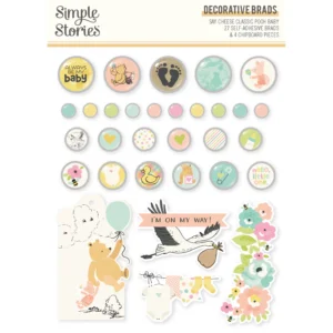 Simple Stories - Classic Pooh Baby - Decorative Brads