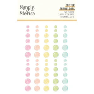 Simple Stories - Classic Pooh Baby - Glitter Enamel Dots