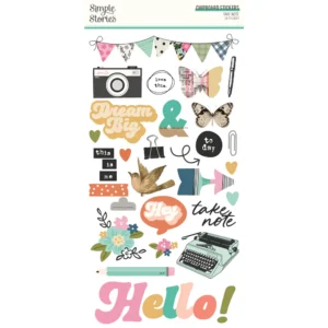 Simple Stories - Take Note - Chipboard Stickers