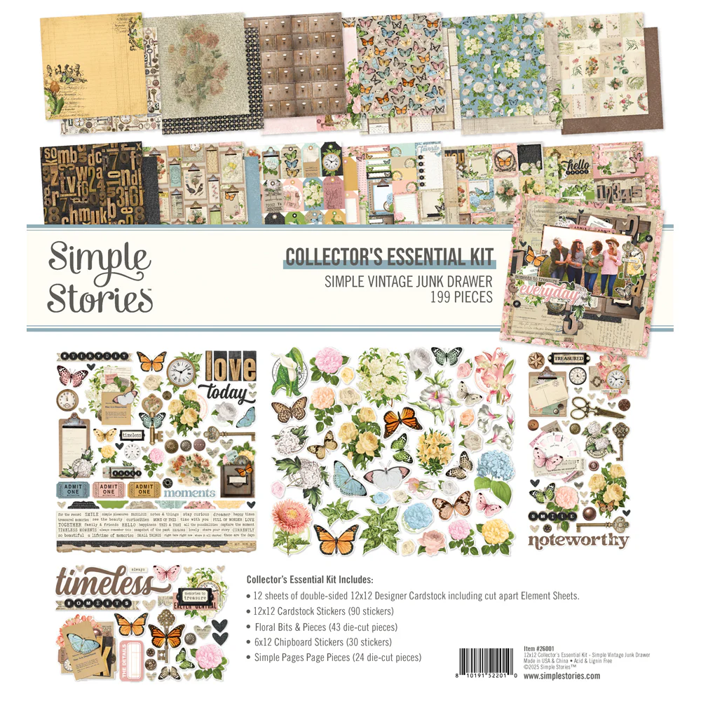 Simple Stories - Simple Vintage Junk Drawer - Collector's Essential Kit