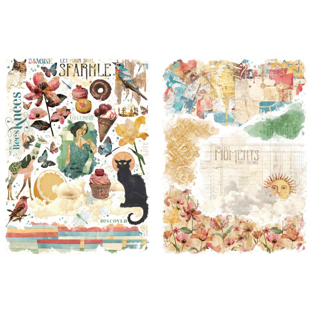 Graphic 45 - Journaling Through Time - Rub-On Transfers