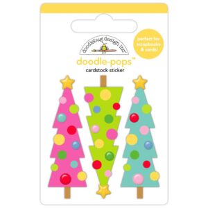 Doodlebug - Oh What Fun - Doodle-Pops 3D Stickers, Merry & Bright