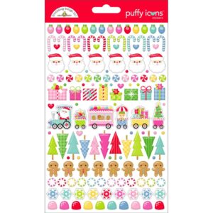 Doodlebug - Oh What Fun - Puffy Stickers, Icons