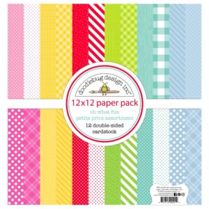 Doodlebug - Oh What Fun - Petite Prints Assortment Pack 12x12"