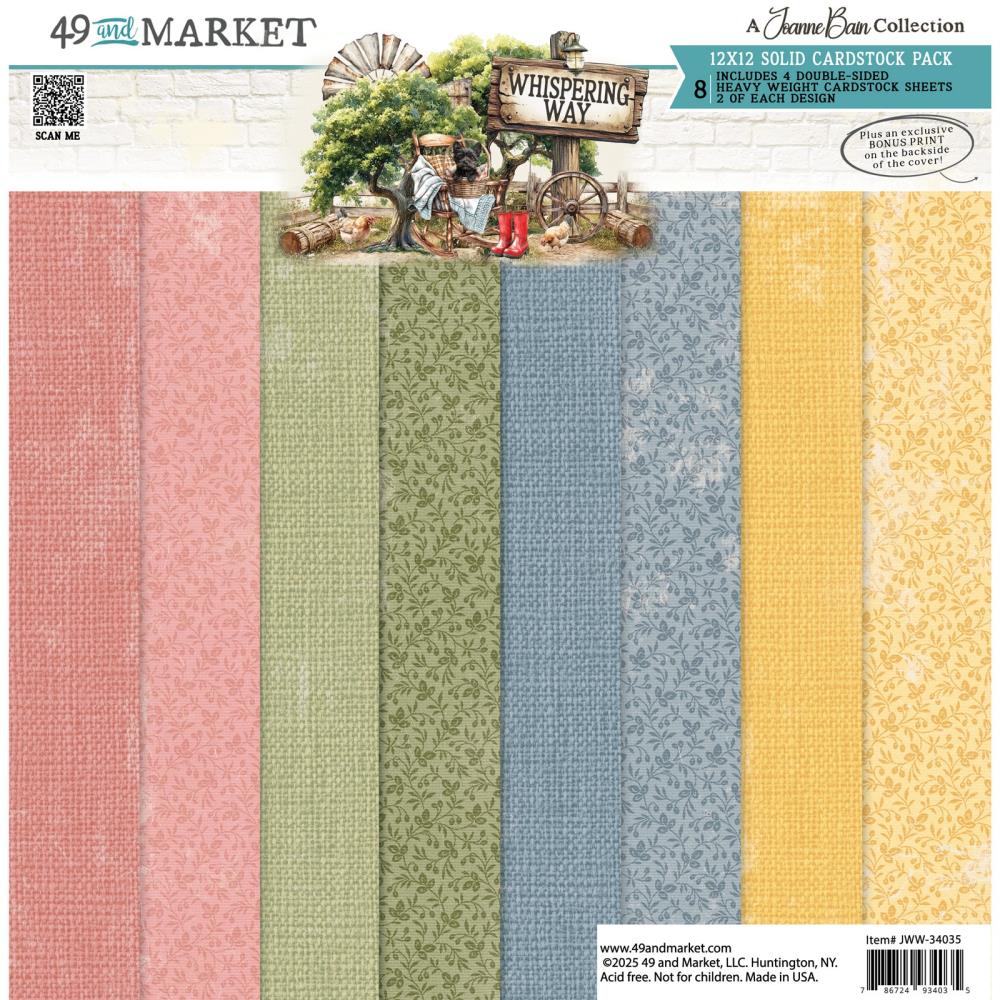 49 & Market - Whispering Way - Collection Pack 12X12", Solids