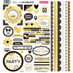 Bella Blvd - Let's Celebrate - Cardstock Stickers 12″X12″
