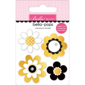 Bella Blvd - Let's Celebrate - Bella-Pops 3D Stickers, Dazzling Flowers