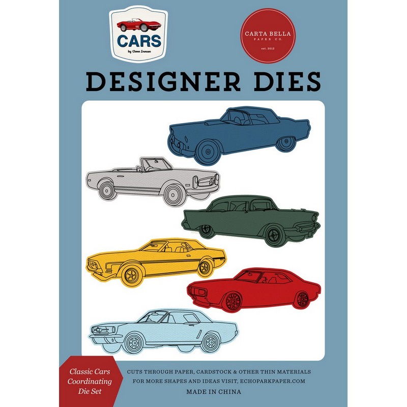 Carta Bella - Cars - Coordinating Medium Die Set, Classic Cars