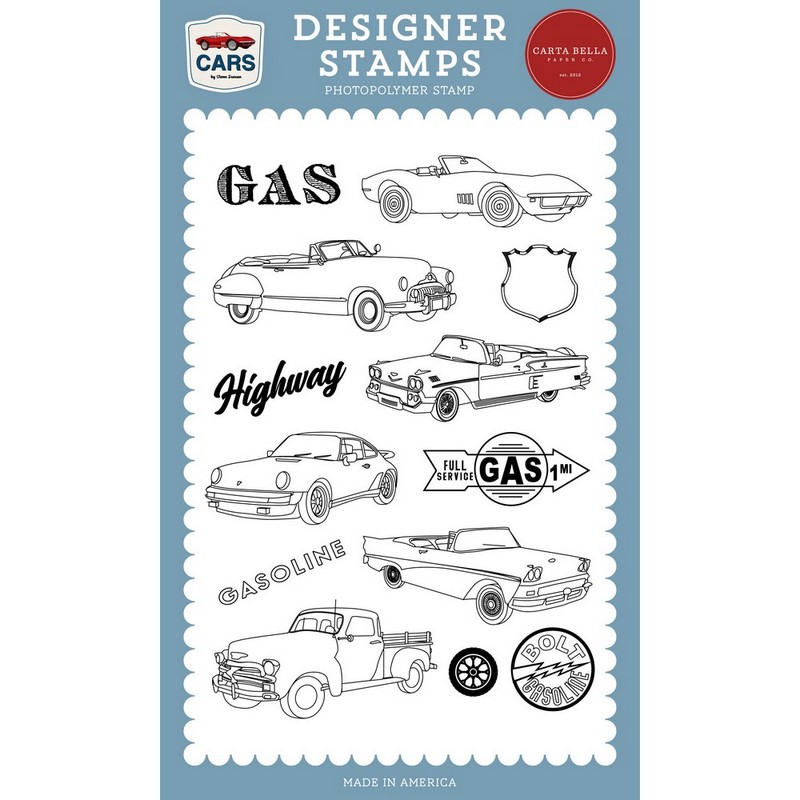 Carta Bella - Cars - Stamp Set, Vintage Vehicles